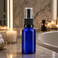Nachfüllbare 20ml Minitlasche Blauglas Sprühpumpe für Parfum Raumspray und Kosmetik