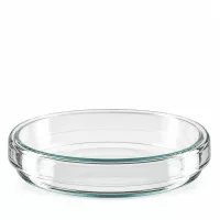 Glaspetrischale 80mm mit leicht grünlichem Glastönung und glattem Innenbereich