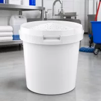 Dichter 2,5L Aufbewahrungseimer in Weiß aus PP mit Deckel ideal für Pulver und Granulate