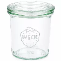 WECK Sturzglas 140ml RR60 mit Glasdeckel transparent Einmachglas zum Konservieren und Aufbewahren