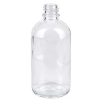 Glasflasche Boston Round 100ml klar ohne Deckel ClearLine UT18 Schraubverschluss