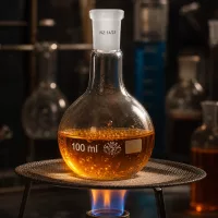 Reaktionskolben 100ml mit weitem Boden und engem Hals für optimale Wärmeverteilung