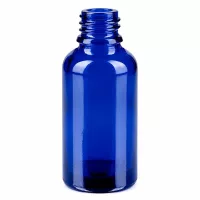 30ml Schraubflasche aus dunkelblauem Glas mit Standard-Gewinde für Kosmetik