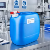 Stapelbarer Kanister 30 Liter in Blau mit seitlichem Auslaufhahn für sichere Lagerung