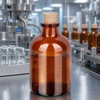 Braunglasflasche mit Korkstopfen 50ml zur sicheren Aufbewahrung organischer Lösungsmittel
