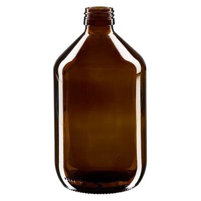 500ml Medizinflasche braun, ohne Verschluss PP28 ApoGlas