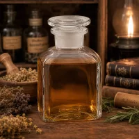 Dekorative Vierkantflasche 150ml aus klarem Glas mit Stopfen für Tinktur und Kräutermedizin