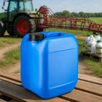 Lebensmittelechter Kanister 5 Liter blau mit Schraubverschluss OV und ergonomischem Griff