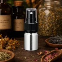 Handliche 10ml Aluflasche mit Zerstäuber - ergonomisches Design für einfache Anwendung