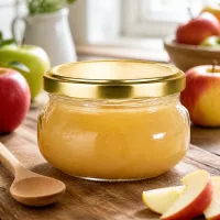 UNiTWIST Terrinenglas 120ml mit goldenem Deckel zum Einmachen von Apfelmus im 24er Vorratsset