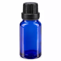 10ml blaues ApoGlas UV-Schutz Flasche mit schwarzem Tropfverschluss 2mm für Pharmazie und Kosmetik