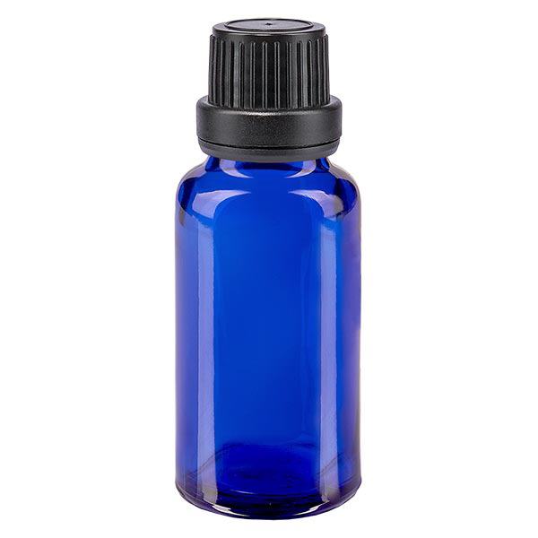 Apothekenflasche blau 20ml Schraubverschluss schwarz Dichteinlage Originalitä...