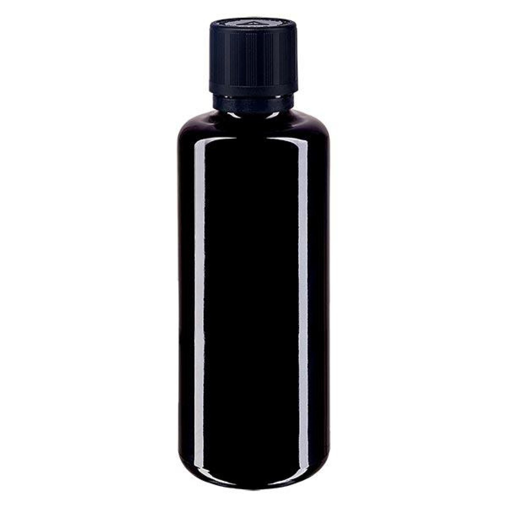 Apothekenflasche violett 50ml Tropfer Giessring 1mm schwarz Kindersicherung B...