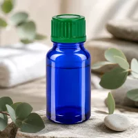 Robuste 10ml Glasflasche mit festem 11mm grünem Schraubverschluss BlueLine UT18/10