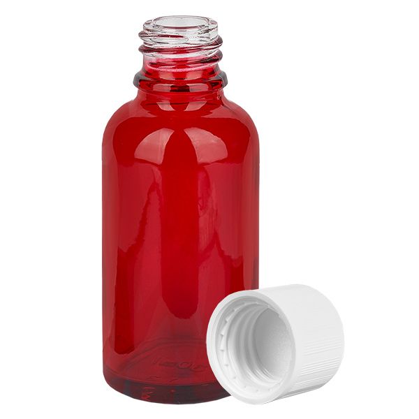 30ml Flasche 11mm Schraubverschluss weiß Standard Kindersicherung RedLine UT1...