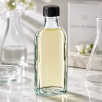 Meplat Glasflasche 100ml mit breiter Front und EPE Dichtscheibe ideal für Naturkosmetik