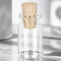 Klarglas Aufbewahrungsflasche 5ml mit Korken 11/14mm für Schmuck Perlen und Kleinteile