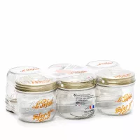 Sechserpack 539ml Sturzglas Familia Wiss mit 2-teiligem Schraubdeckel Le Parfait in Plastikverpackung