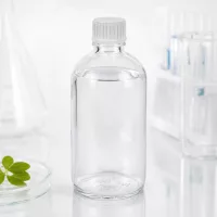 Hochwertige 100ml Glasflasche mit weißem 0.9mm Tropfverschluss ClearLine UT18 Standardausführung