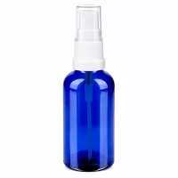 Robuste 50ml Zerstäuberflasche aus blauem Glas mit ergonomischem Sprühkopf