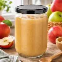 Gefülltes 555ml Rundglas BasicSeal schwarz perfekt für Eingemachtes und Fruchtpürees