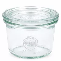 80ml WECK Sturzglas RR60 mit Glasdeckel transparent für Einmachen und Aufbewahrung von Lebensmitteln