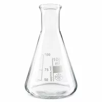 Konische Glasflasche 100ml Erlenmeyerform mit Skala für wissenschaftliche Zwecke