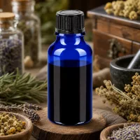 20ml BlueLine Flasche UT18/20 mit chemieresistentem Glas für aggressive Flüssigkeiten geeignet