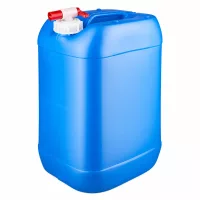 Lebensmittelechter blauer Kunststoffkanister 25L mit Auslaufhahn für Camping und Outdoor