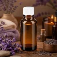 Kompakte 20ml Braunglasflasche STD mit weißem Dosierverschluss für Öle und Tinkturen