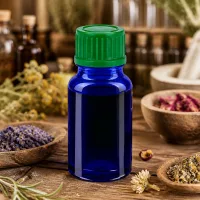 Lichtgeschützte 10ml blaue Glasflasche 11mm SV grün STD BlueLine UT18/10 UV-beständig