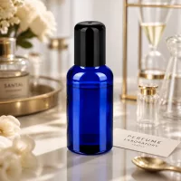 Wiederverwendbare 30ml Roll-On Flasche STD BlueLine UT18/30 aus robustem Glas mit Kugelverschluss