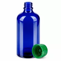 Professionelle blaue 100ml Flasche 11mm Öffnung ideal für Labore und Medizin
