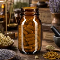 Umweltfreundliche 100ml Glasflasche braun mit breitem Hals für nachhaltige Lagerung