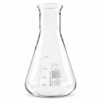 Wissenschaftlicher Glaskolben 250ml Erlenmeyerform mit Enghals für Laboranwendungen