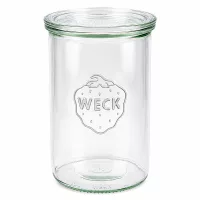 WECK Sturzglas 1000ml mit Glasdeckel RR100 Einmachglas transparent leer für Vorratshaltung und Konservierung