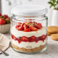 250ml Honigglas als Dessertglas für Erdbeer-Tiramisu mit BasicSeal Deckel, vielseitige Verwendung in der Küche