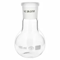 Professioneller Glasstehkolben 100ml mit Schliff NS 29/32 für Destillation und Synthese