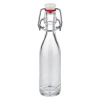 50ml Glasflasche mit Bügelverschluss PVC UNiTWIST - kleine Flasche mit Metallbügel und weißem Korken