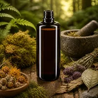 Handliche 50ml Tropfflasche Orion aus Miron Violettglas perfekt für unterwegs und Reisen konzipiert