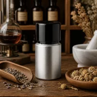 Premium 10ml Aluflasche mit gebeizter Textur - stilvolle Aufbewahrung für Tinkturen und Extrakte