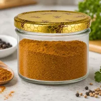 Sturzglas 225ml mit Gewürzpulver gefüllt BasicSeal Bienenwaben-Deckel Gewürzdose Küchenaufbewahrung Vorratsglas