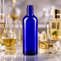 Tropfflasche 200ml aus robustem Blauglas ideal für DIY-Kosmetik und Aromamischungen
