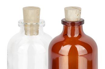 Flaschen 5- 100 ml mit Öffnung 12 mm inkl. Korken