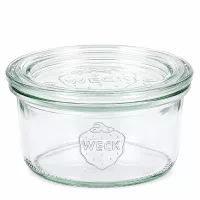 WECK Sturzglas 165ml mit Glasdeckel RR80 Einmachglas transparent für Konservierung und Aufbewahrung