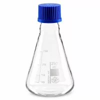 Erlenmeyerkolben Weithals 250ml mit Milliliter-Markierung für exakte Dosierung im Labor