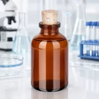 30ml Flasche aus bernsteinfarbenem Glas mit Korkstopfen Größe 11/14mm
