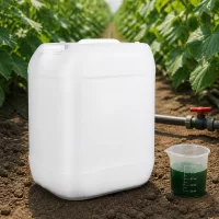 Rechteckiger 20 Liter Kanister ohne Verschluss mit 100 ml Messbecher für Konzentratlösungen