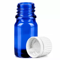 Hochwertige Glasflasche 5ml BlueLine Serie mit weißem Tropfverschluss für Laboranwendungen