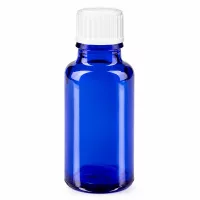 UV-Schutz Apothekerflasche blau 20ml Glas für ätherische Öle und Tinkturen
